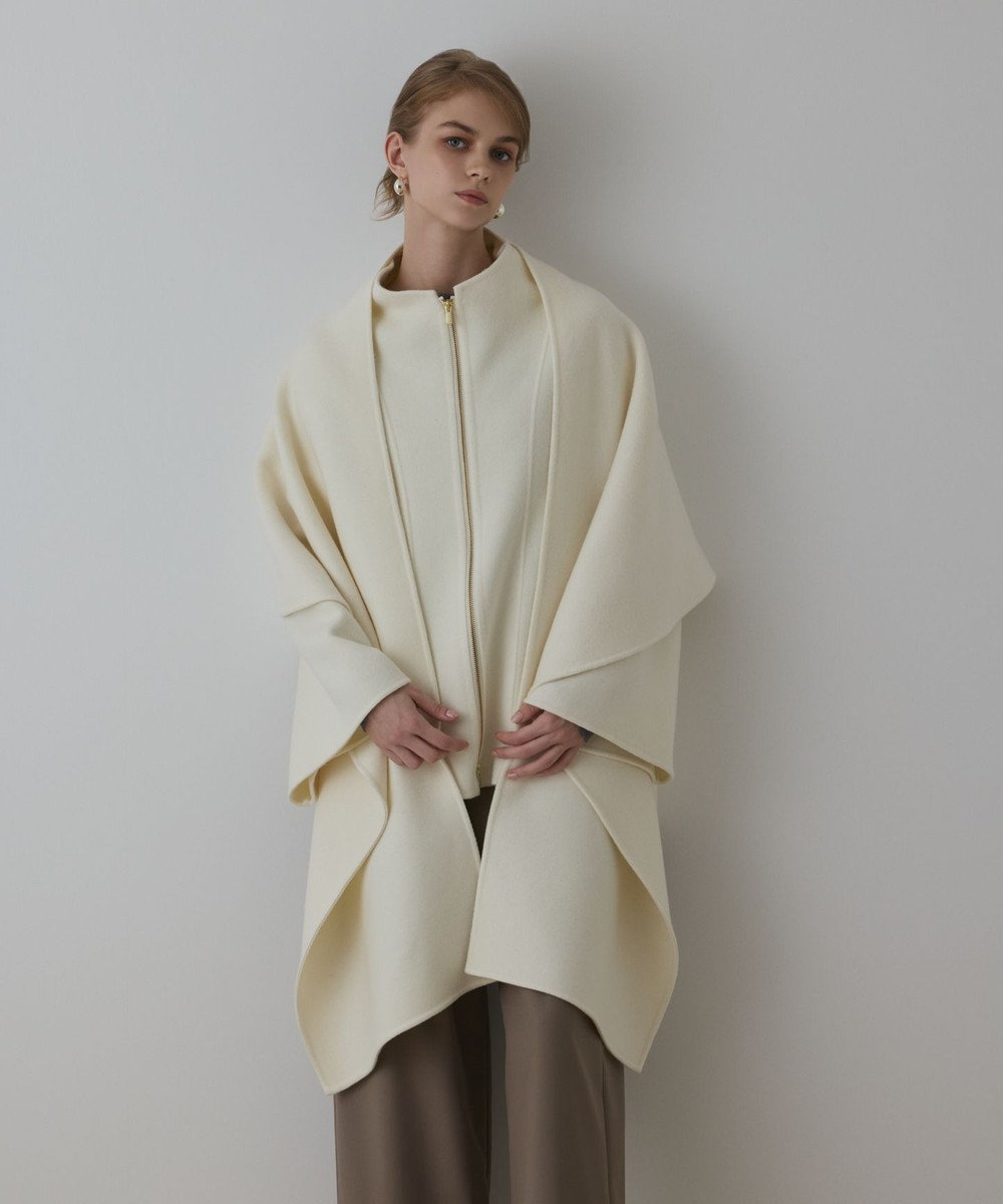 GRACE CONTINENTAL ストール付リバージップブルゾン 