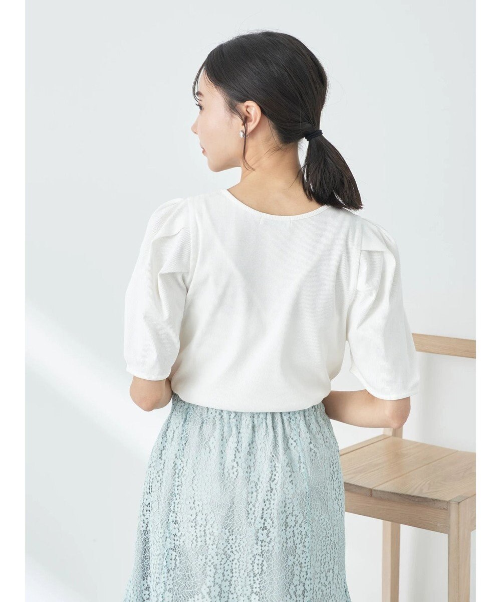 earth music&ecology パワーショルダーリブプルオーバー 