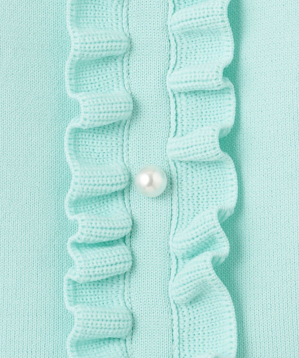 Feroux 【洗える】フリルデザインペプラムニットトップス 