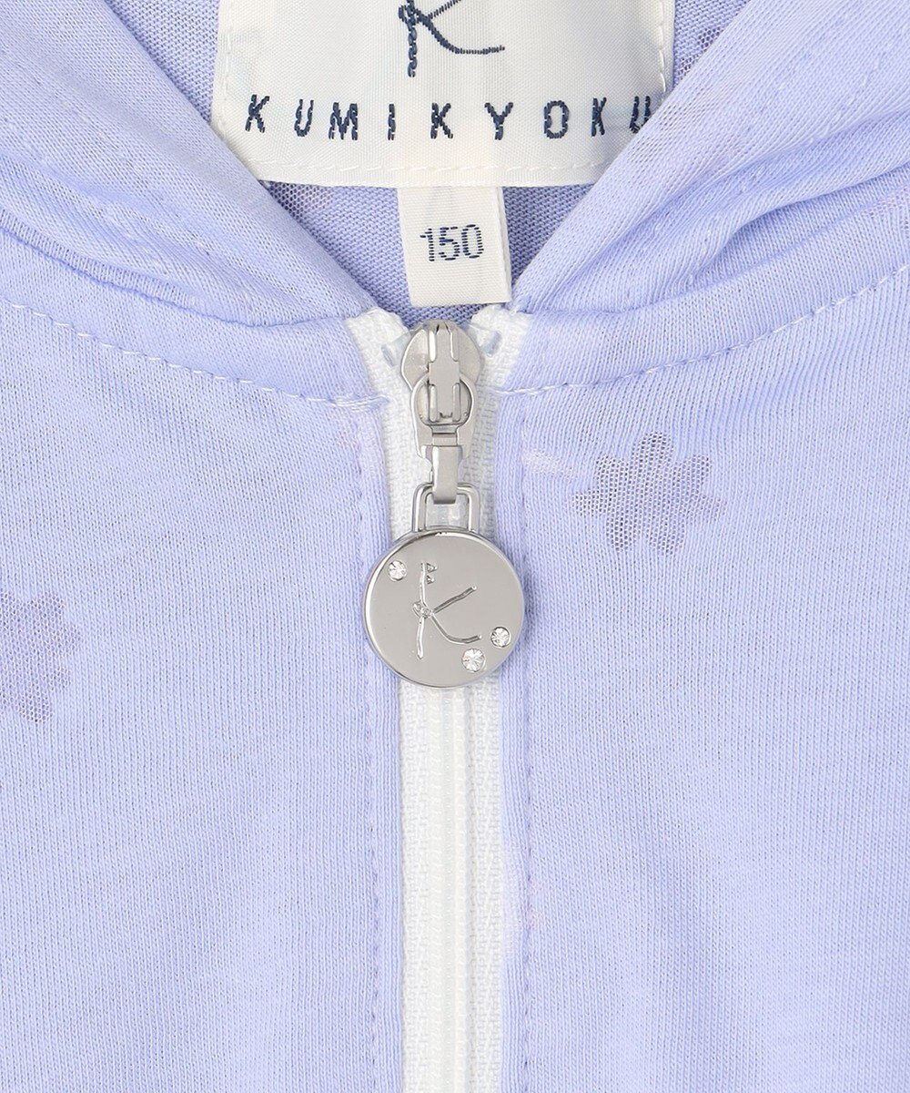 組曲 KIDS 【UVケア】【150-160cm】フラワーオパール パーカー 