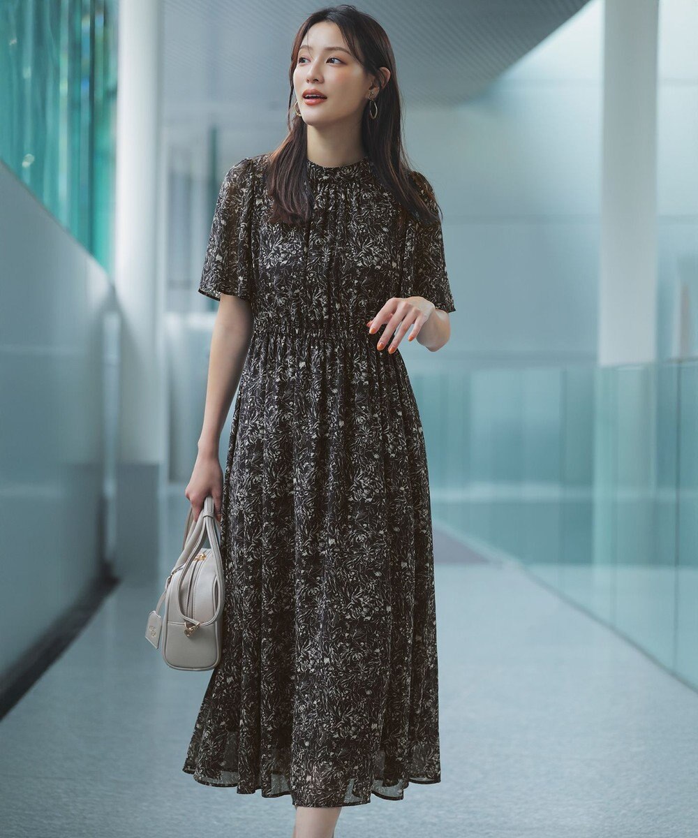 ANY SIS L 【洗える】プリント ワンピース 