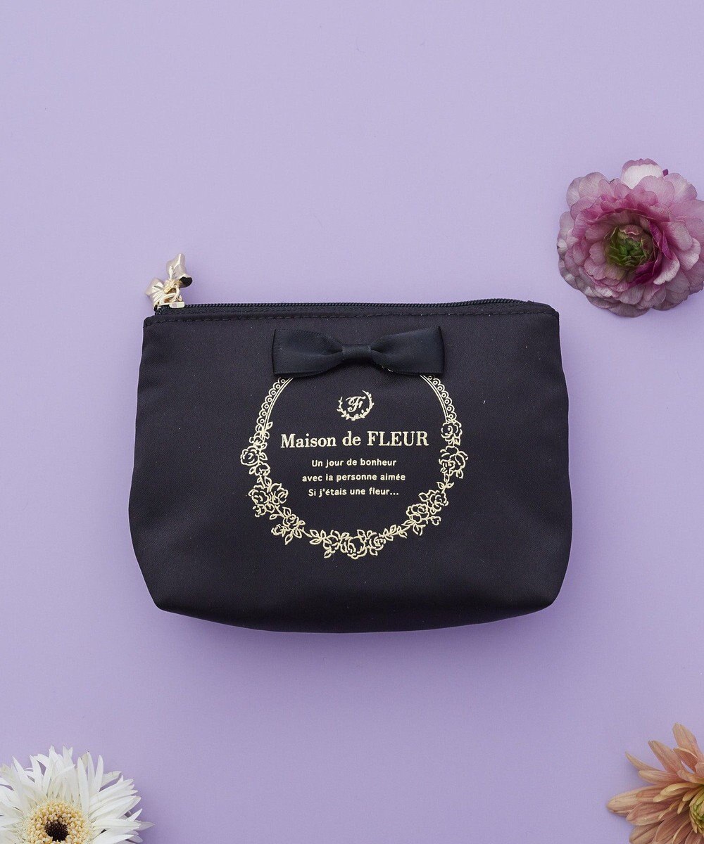 Maison de FLEUR サテンリボンティッシュケース 