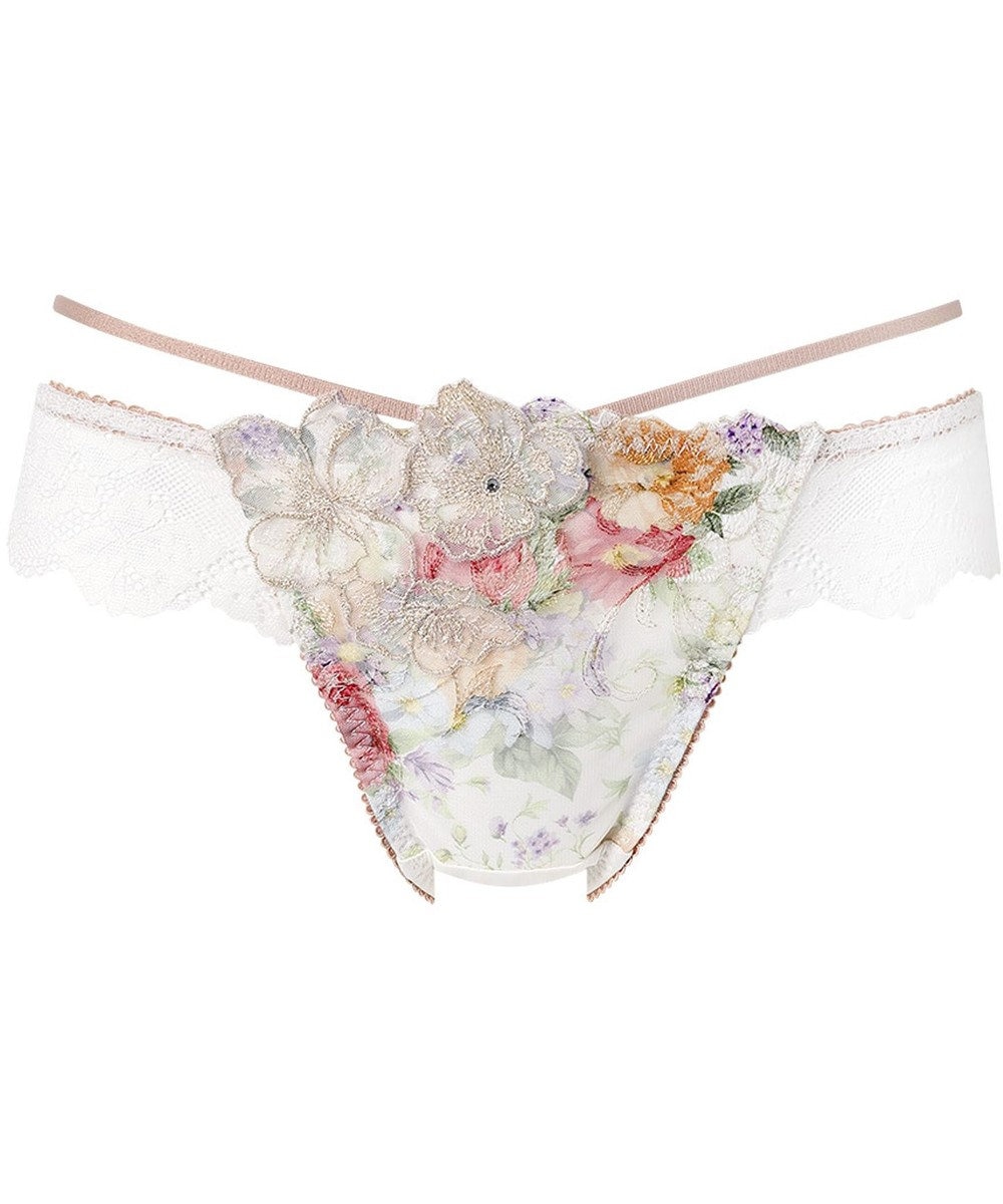 WACOAL Ｔバック ショーツ 【リボンブラ 胸もとフィットながもち】 BXB490とペア はきこみ丈あさめ バックのかぶりが広め ソング レディース PXB490 /ワコール 