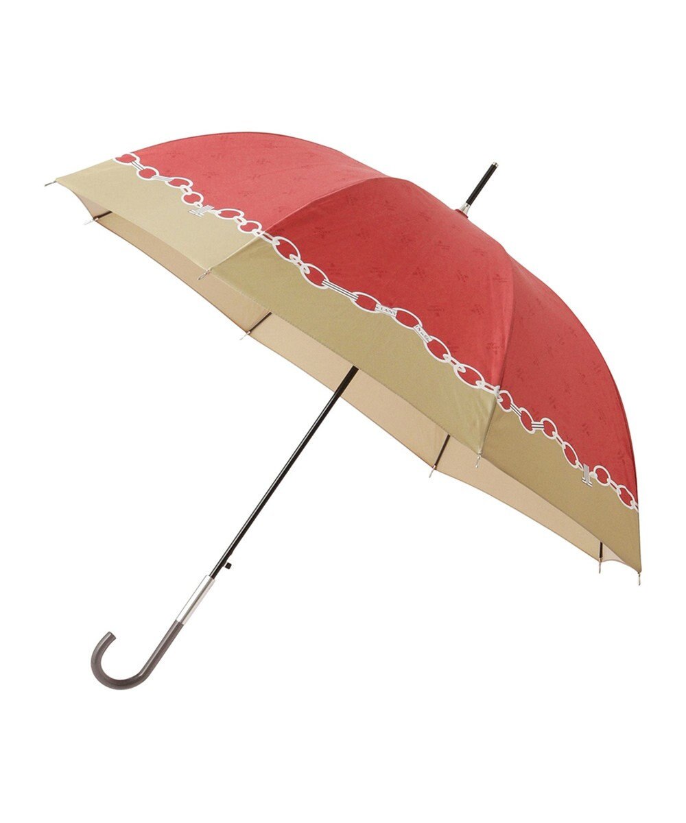 MOONBAT ランバン オン ブルー 長傘 チェーン柄サテンジャガードプリント 耐風 