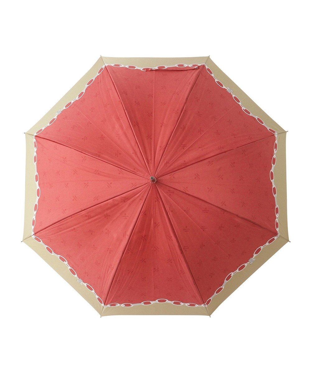 MOONBAT ランバン オン ブルー 長傘 チェーン柄サテンジャガードプリント 耐風 