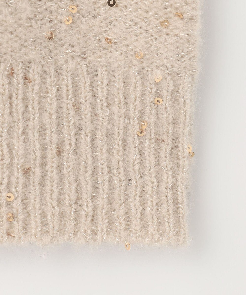 自由区 L 【アンサンブル対応・洗える】スパンコールニット カーディガン 