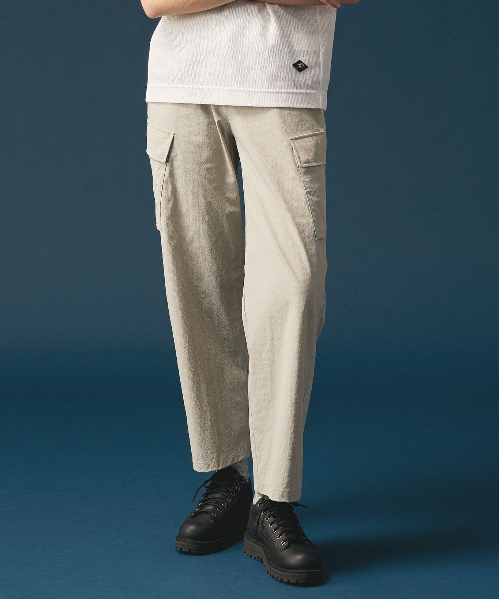 JOSEPH ABBOUD MOUNTAIN 【2wayストレッチ/軽量/ECO撥水】ナイロンリップ2wayストレッチ トレッキングカーゴパンツ 