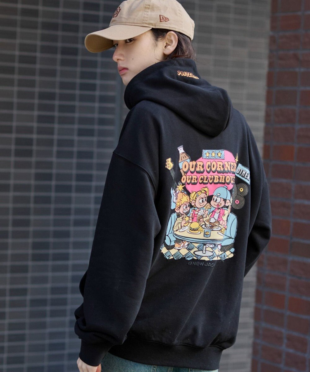 WEGO 【ユニセックス着用ITEM】別注NEWJACKグラフィックプルパーカー 