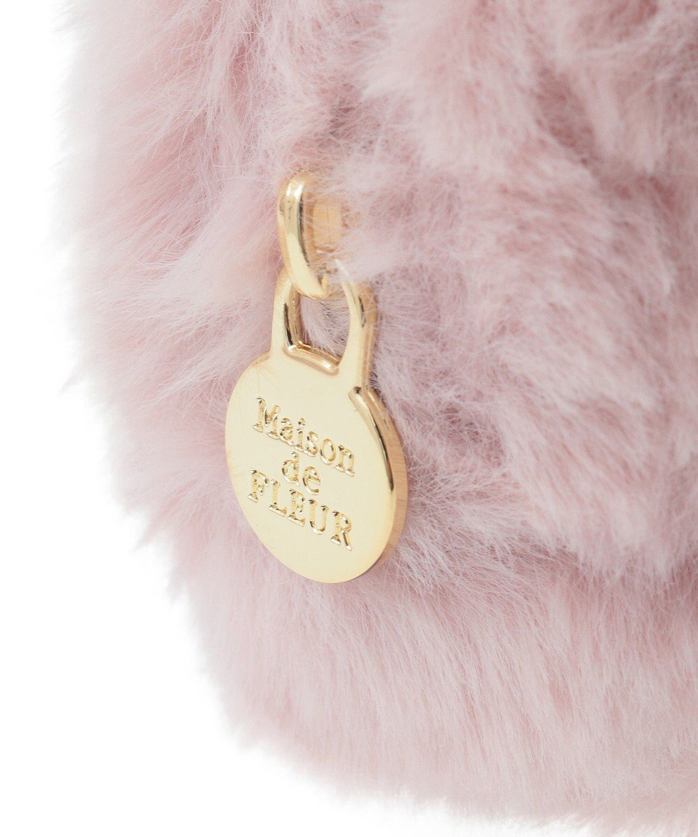 Maison de FLEUR ピンクマニアファーロングポーチ 