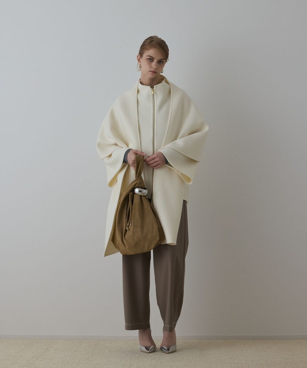 GRACE CONTINENTAL ストール付リバージップブルゾン 