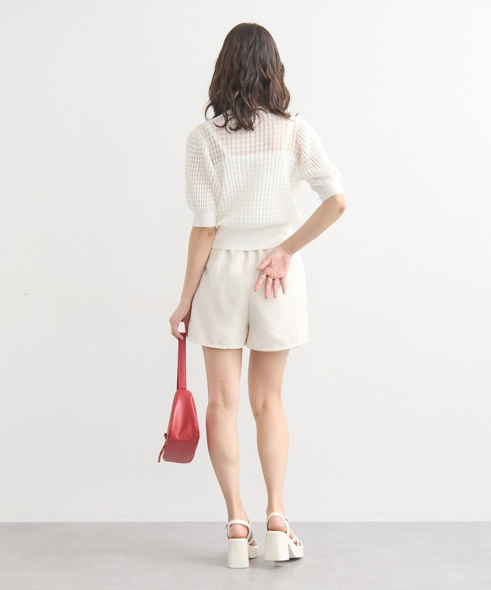 earth music&ecology シアーチェックカーディガン 