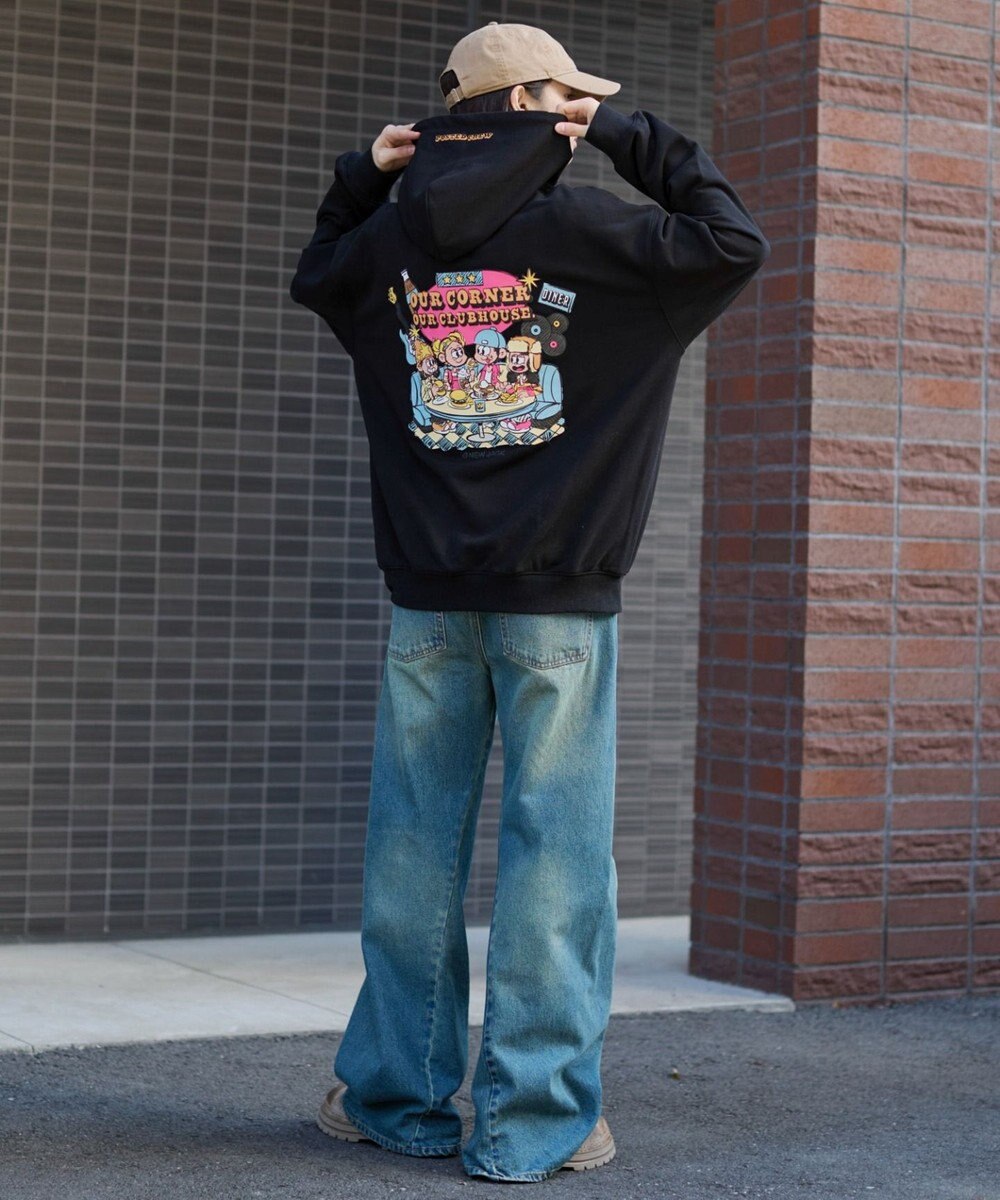 WEGO 【ユニセックス着用ITEM】別注NEWJACKグラフィックプルパーカー 