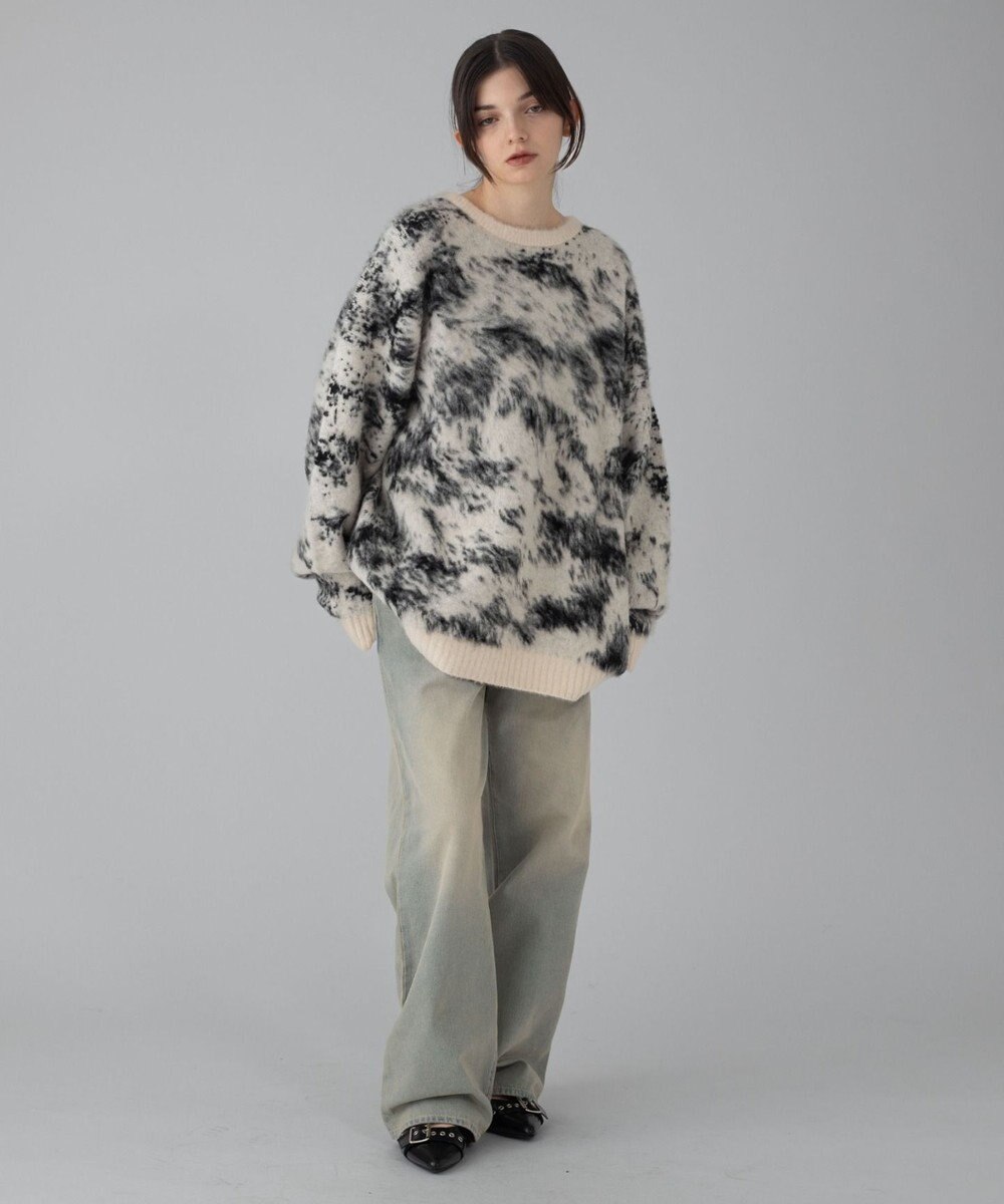 WEGO 【ユニセックス着用ITEM/MLサイズ展開】ファジーパターンプルオーバー 