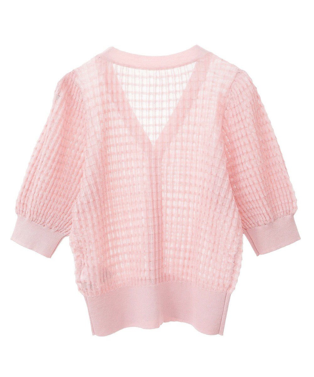 earth music&ecology シアーチェックカーディガン 