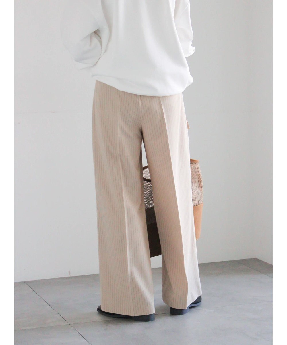Te chichi ピンストライプタックワイドパンツ 