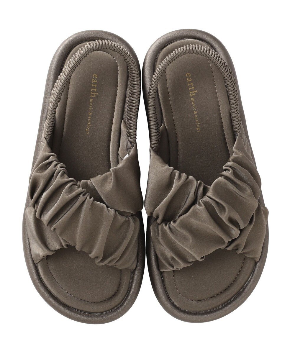 earth music&ecology ギャザークロスサンダル 