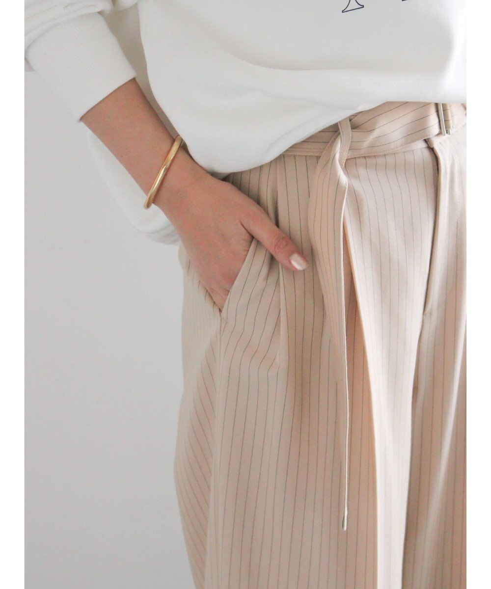 Te chichi ピンストライプタックワイドパンツ 