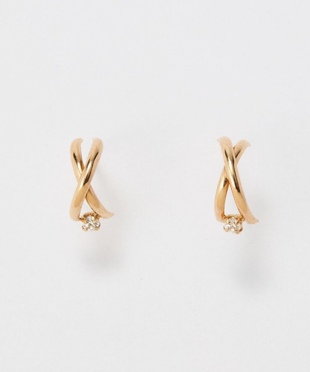 Phoebe 【 K10 】クロッシングビジューピアス 