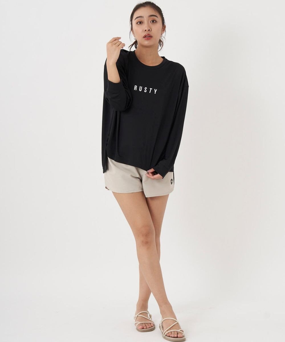 OP／FILA 【RUSTY】ニコちゃんロンT＋ショートパンツ付きビキニ 4点セット水着 