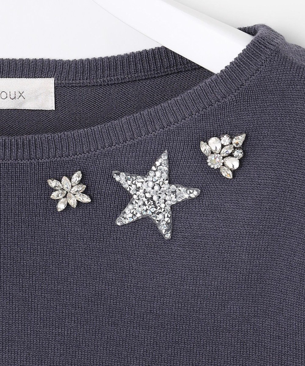 Feroux ブローチデザインニット プルオーバー 