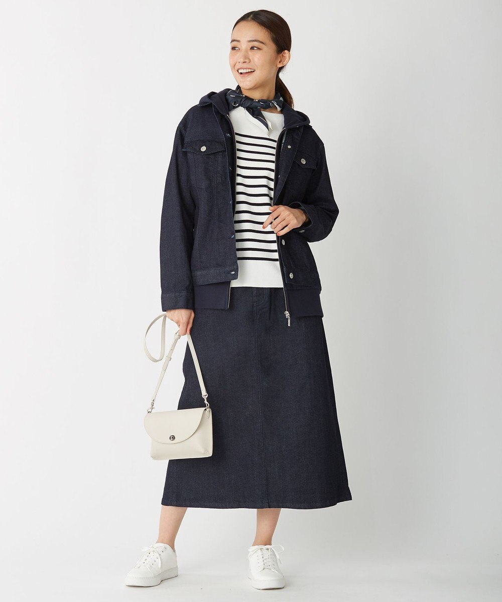 J.PRESS LADIES 【洗える】KATE パネルボーダー ボートネック ニット 