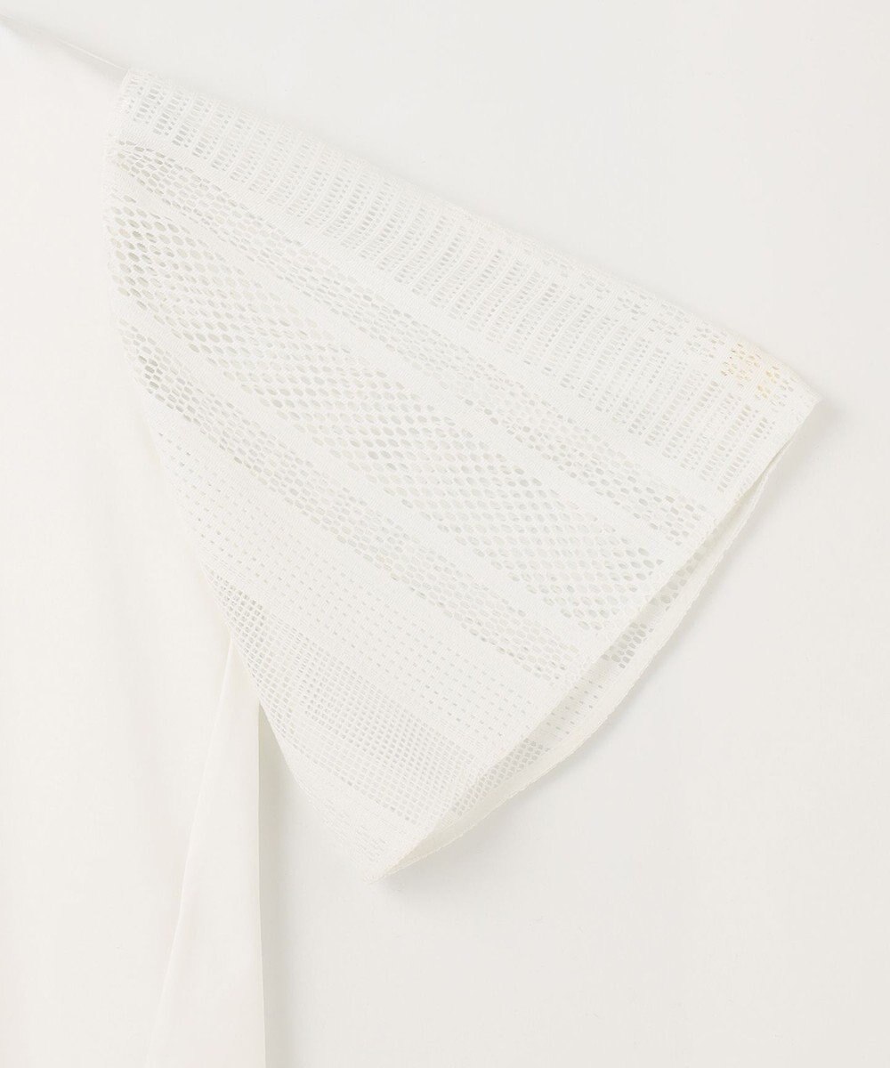 自由区 【洗える】レースエッジフレアスリーブ トップス 