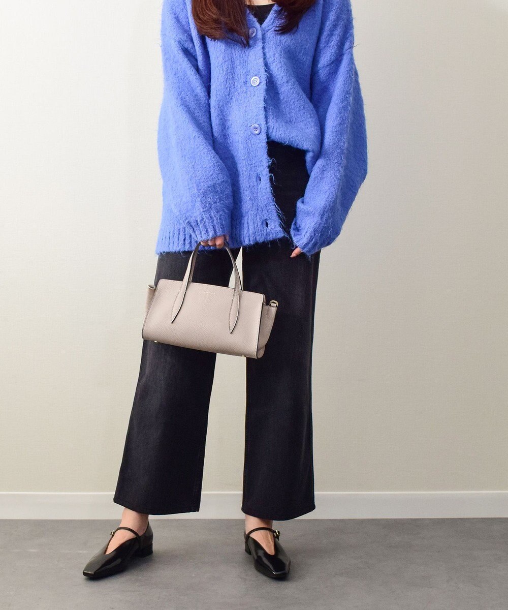 INTER-CHAUSSURES 【LORISTELLA】シュリンクレザーベーシックハンドバッグ 