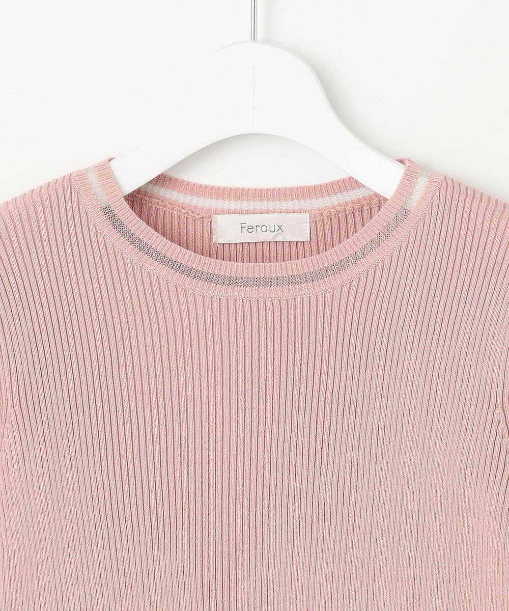 Feroux シアートリム リブニット 