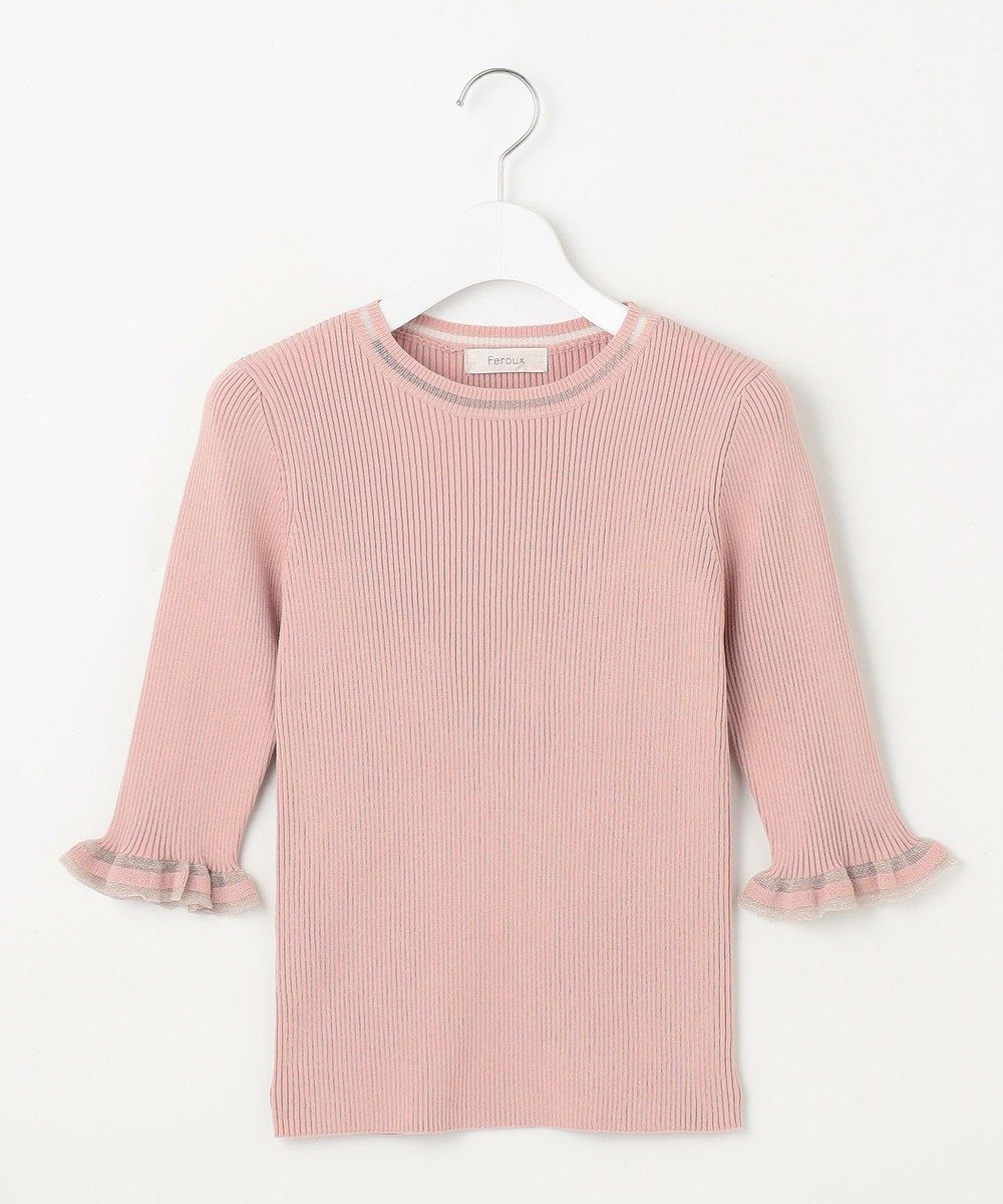 Feroux シアートリム リブニット 