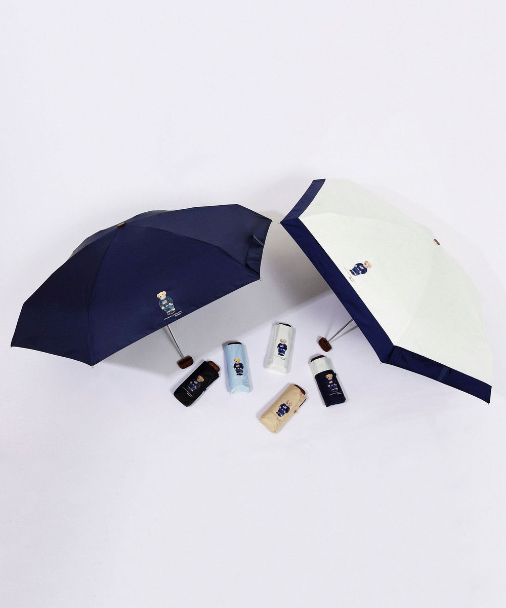 MOONBAT 【WEB限定】POLO RALPH LAUREN(ポロ ラルフローレン) 晴雨兼用日傘 折りたたみ傘 コンパクト ポロベア 一級遮光 遮熱 UV 