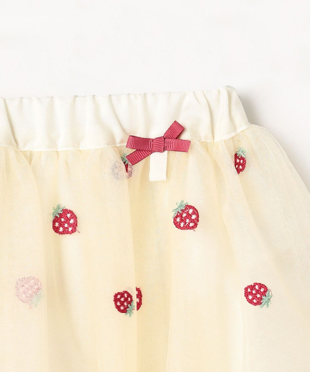 ANY KIDS 【Strawberry Collection】総刺繍 いちごチュールスカート 