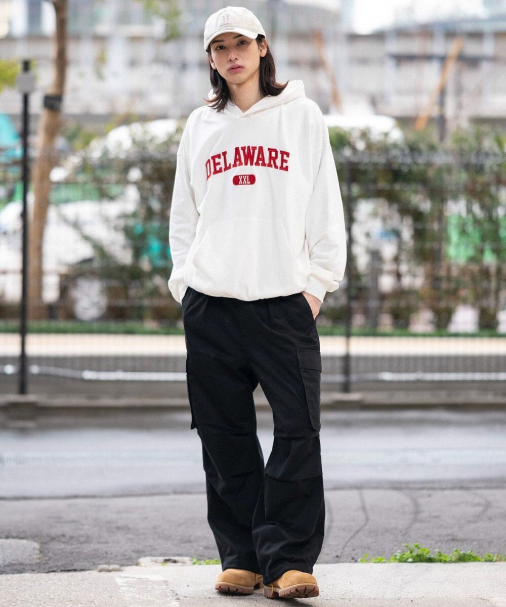 WEGO 【ユニセックス着用ITEM/SMLサイズ展開】グラフィックロゴプルパーカー 