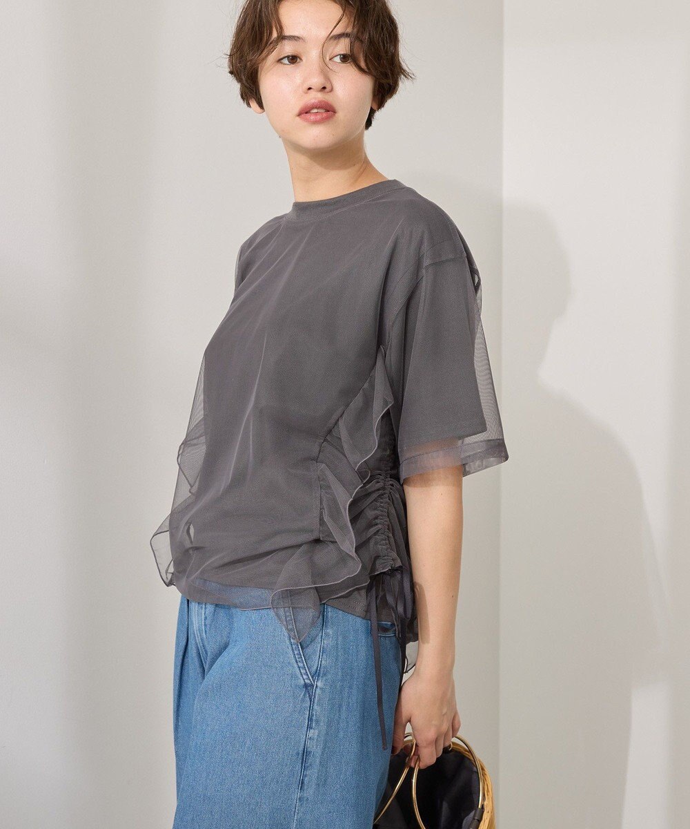 AMERICAN HOLIC チュールレイヤードドロストトップス 