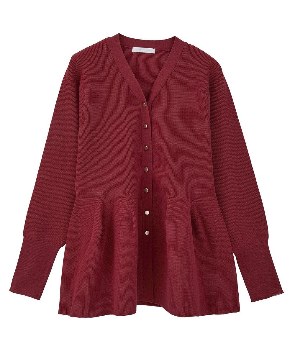 Green Parks 金釦ペプラムニットカーディガン 