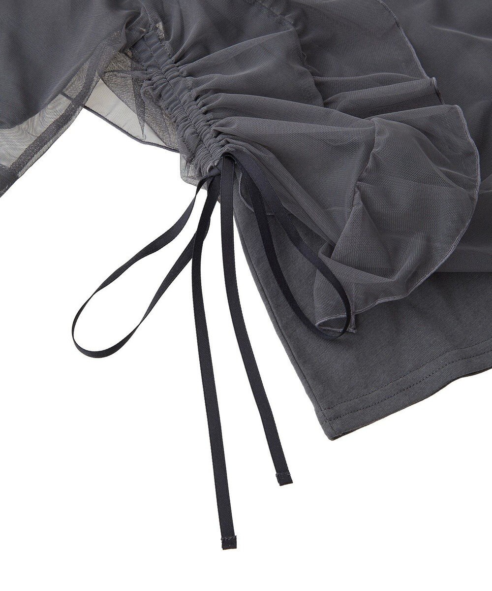 AMERICAN HOLIC チュールレイヤードドロストトップス 