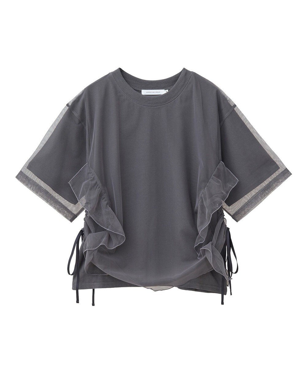 AMERICAN HOLIC チュールレイヤードドロストトップス 