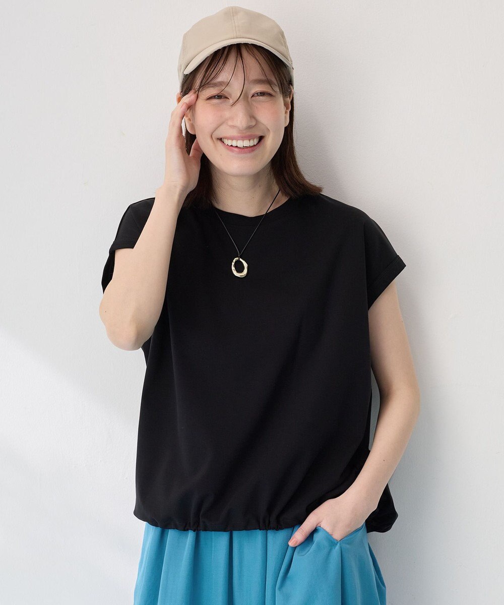 ANY L 【洗濯機可/UVケア】シルケットスムースドロストＴシャツ 