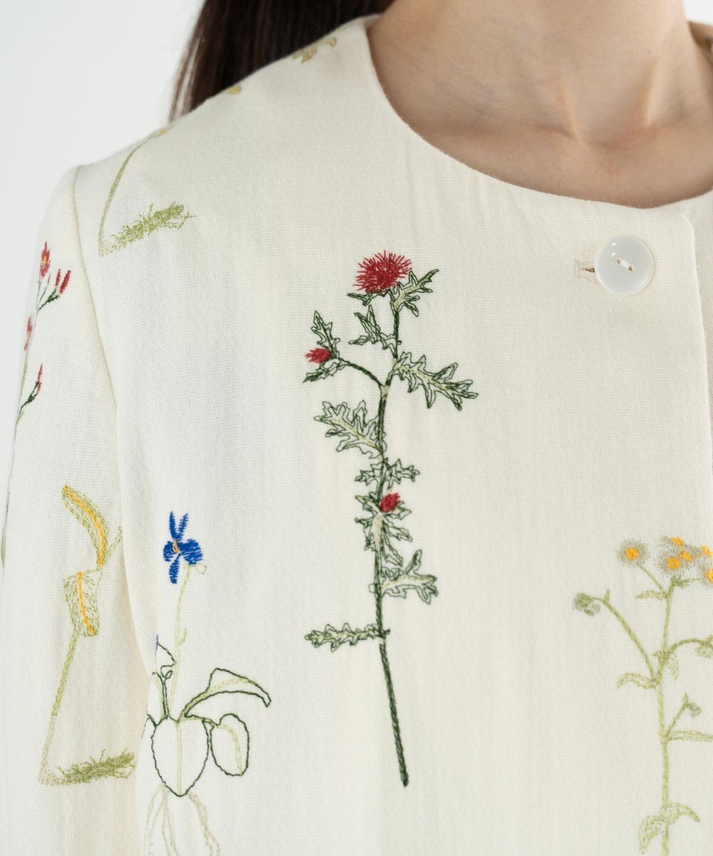 muuc ボタニカル刺繍のジャケット 