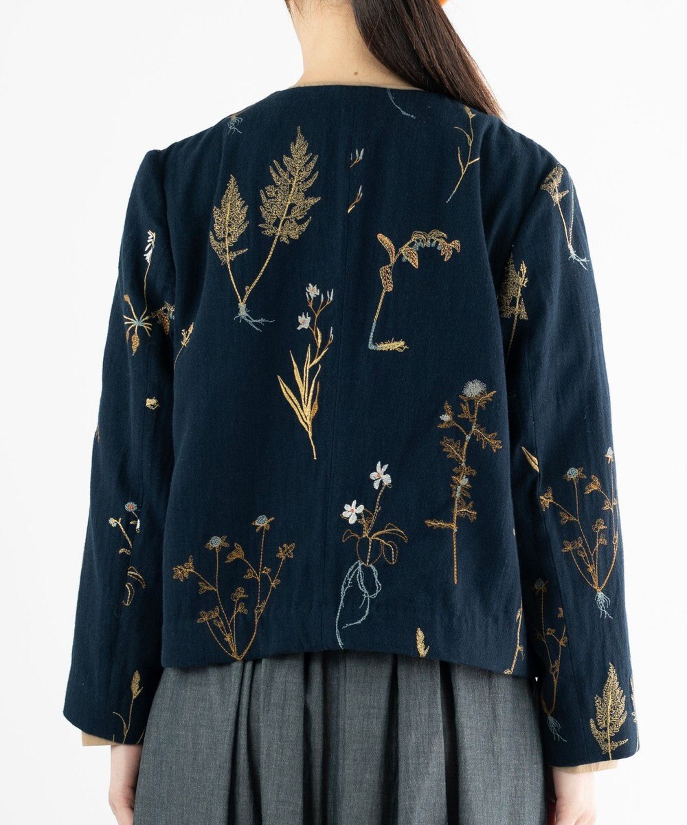 muuc ボタニカル刺繍のジャケット 