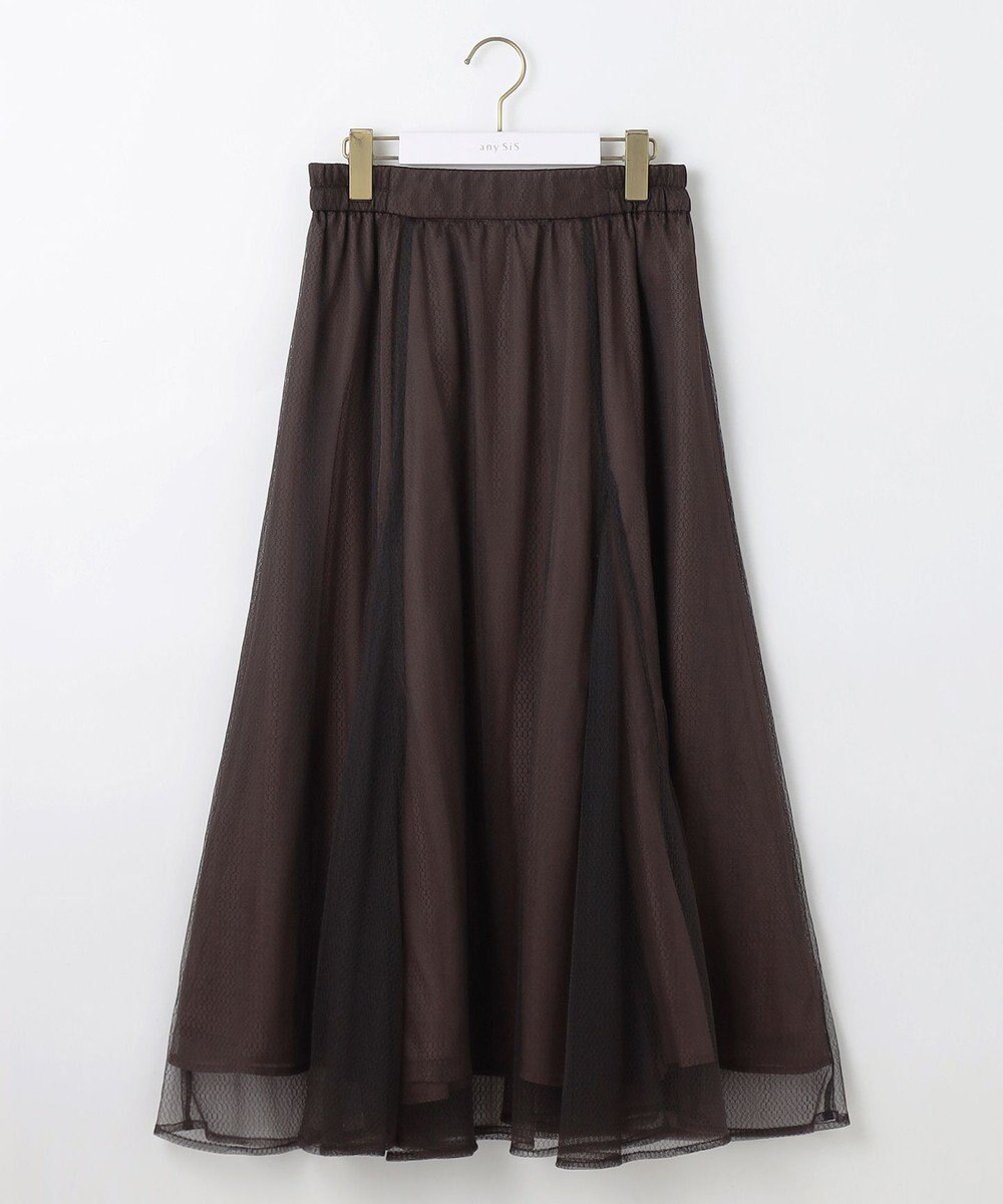 ANY SIS 【洗える】ラッセルチュールマチ スカート 