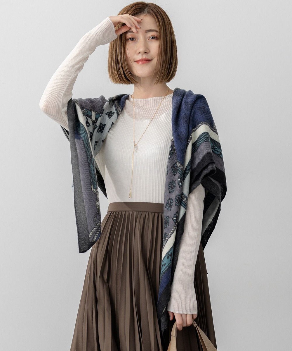 23区 manipuri ウール シルク ストール 