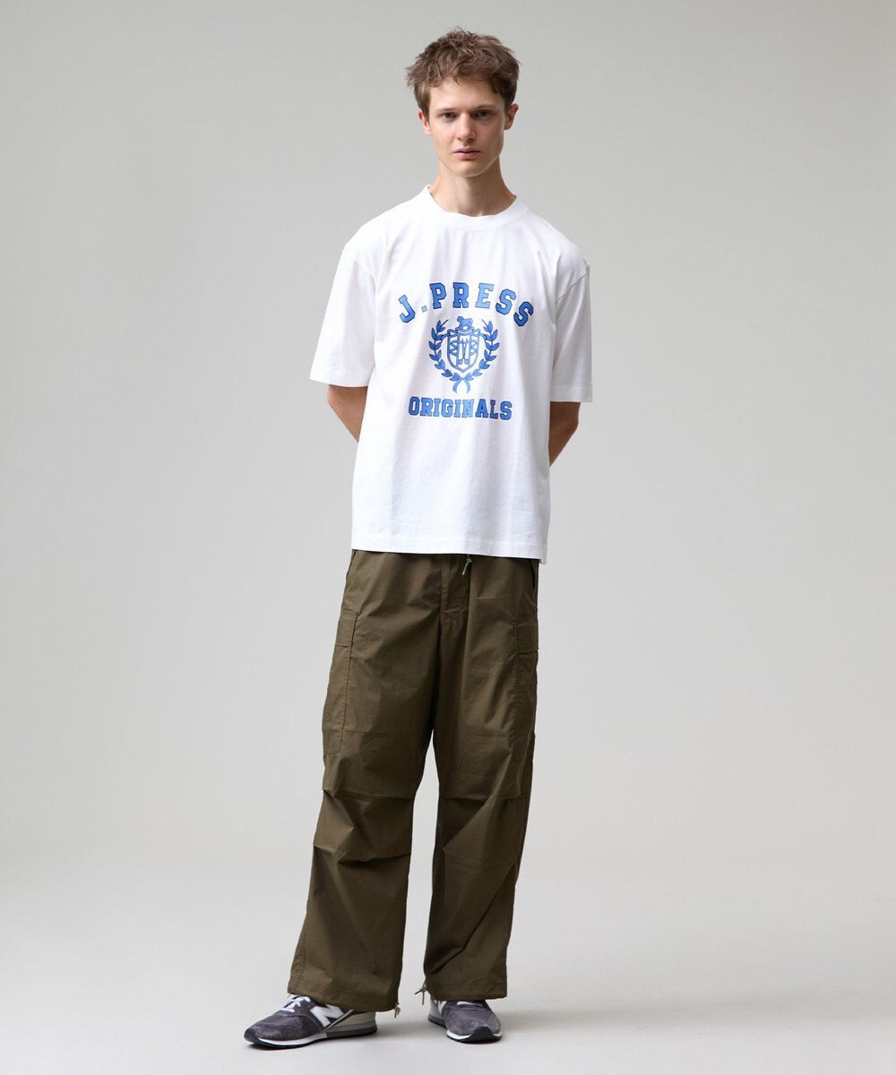 J.PRESS MEN 【J.PRESS ORIGINALS】【UNISEX】Cotton Jersey CRST Logo T-shirt 
