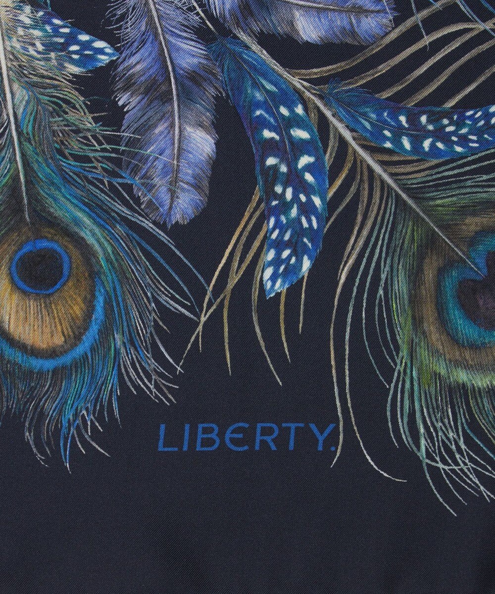 LIBERTY. ピーコック マナー プリューム シルクスカーフ 90 
