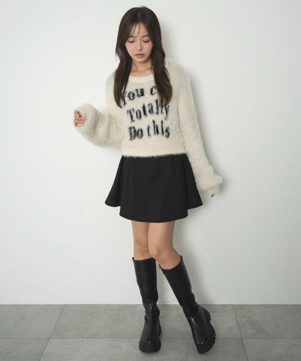 WEGO ハイウエストフレアスカパン 