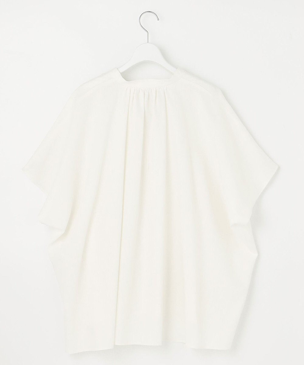 UNFILO 【洗える】リネンレーヨン　スキッパーシャツ 