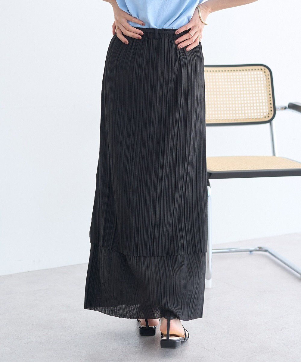 earth music&ecology プリーツレイヤードライクスカート 