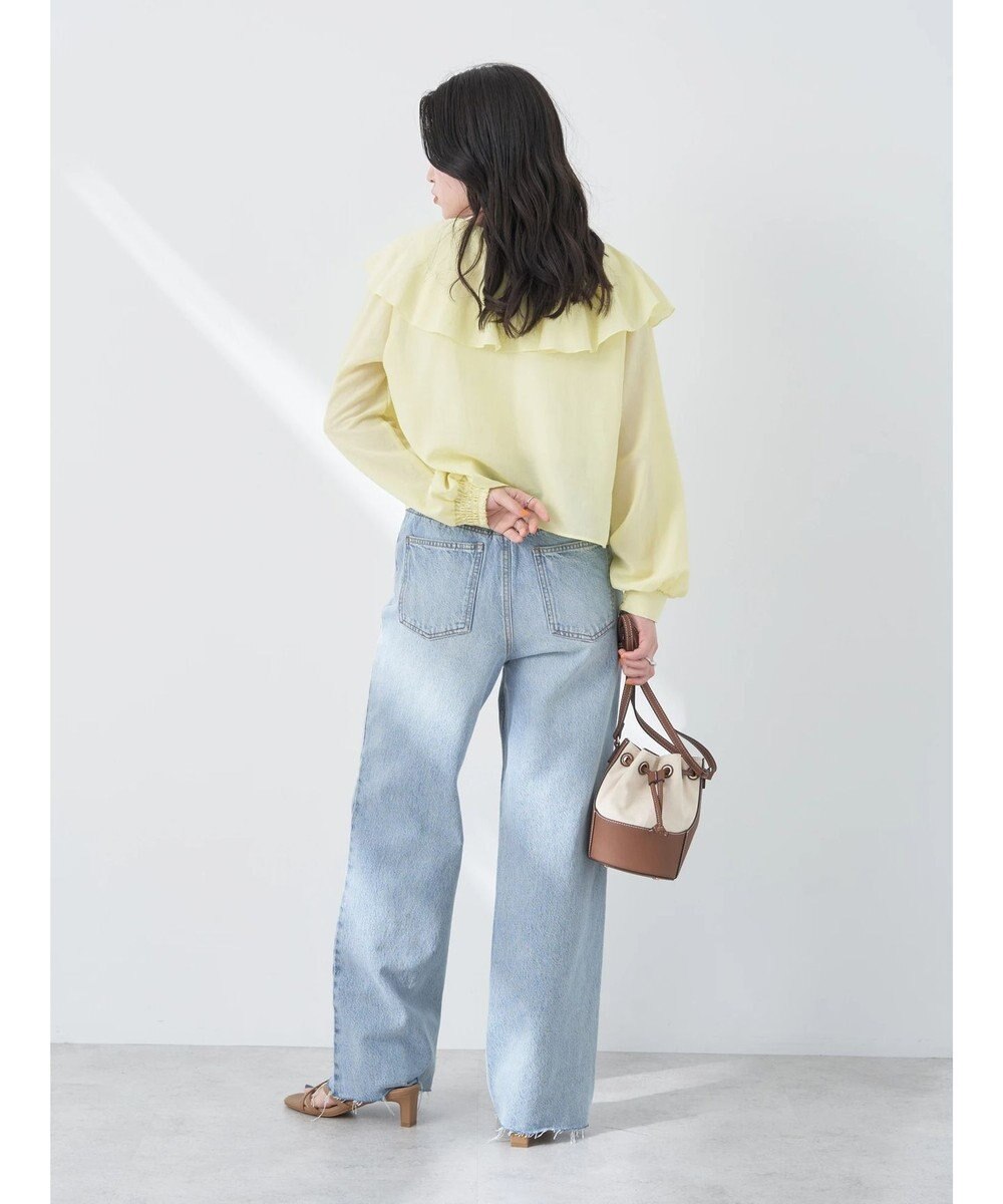 earth music&ecology ラッフルショートブラウス 