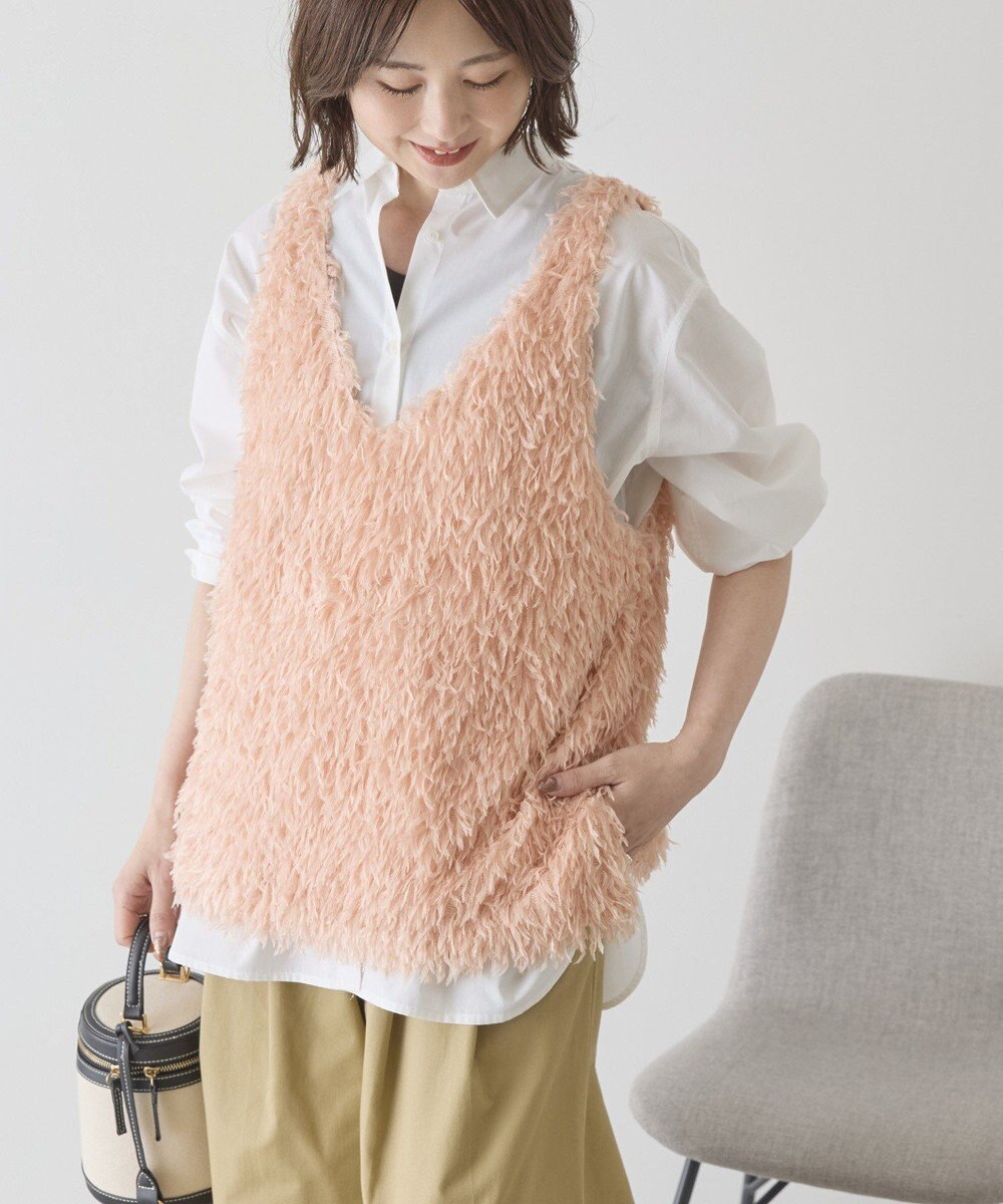 AMERICAN HOLIC 【選べる丈】フェザーVネックベスト 