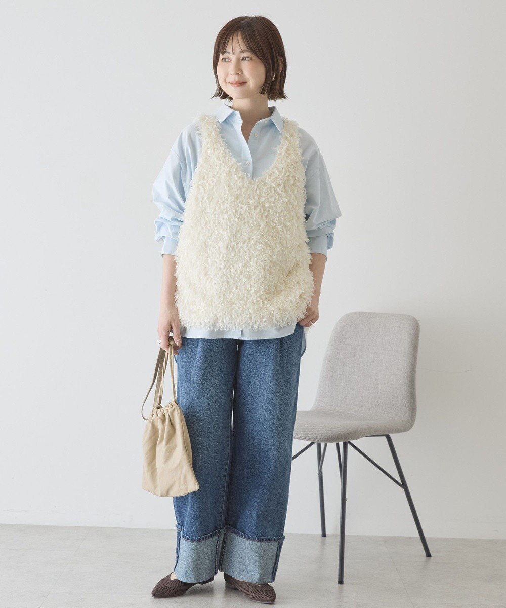 AMERICAN HOLIC 【選べる丈】フェザーVネックベスト 