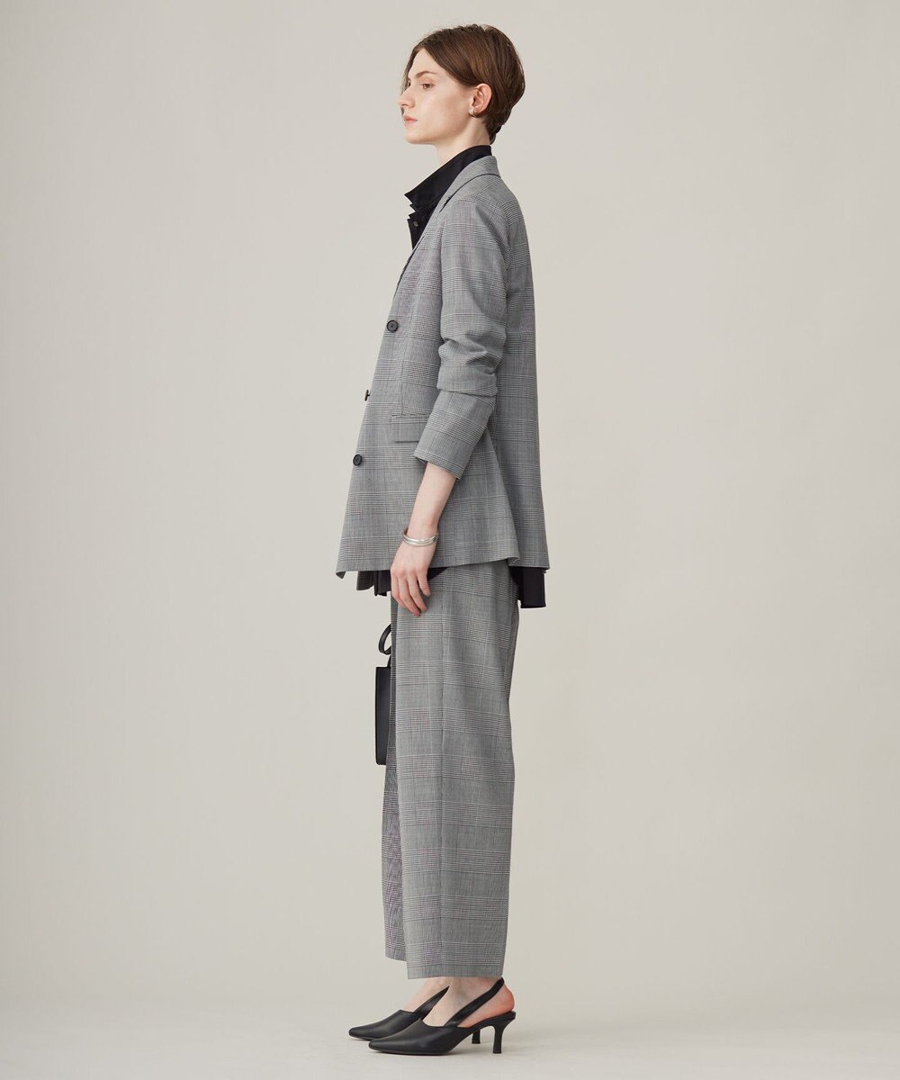 ICB 【洗える】ウール2WAYストレッチ ワイドストレートパンツ 